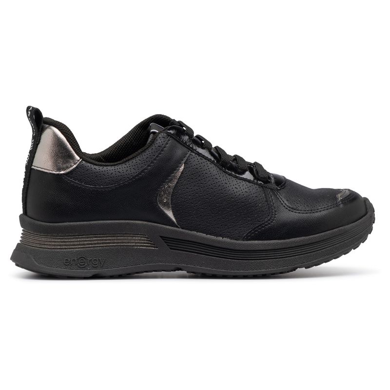 PICCADILLY - Zapatilla Mujer Negro/Plata Energy Piccadilly