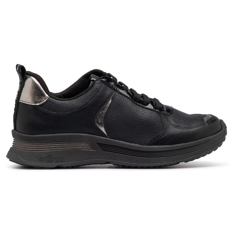 Zapatilla Urbana Mujer Negro/Plata Energy