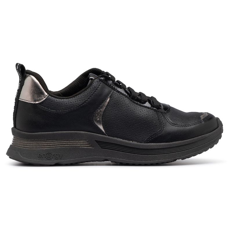 PICCADILLY - Zapatilla Mujer Negro/Plata Energy Piccadilly