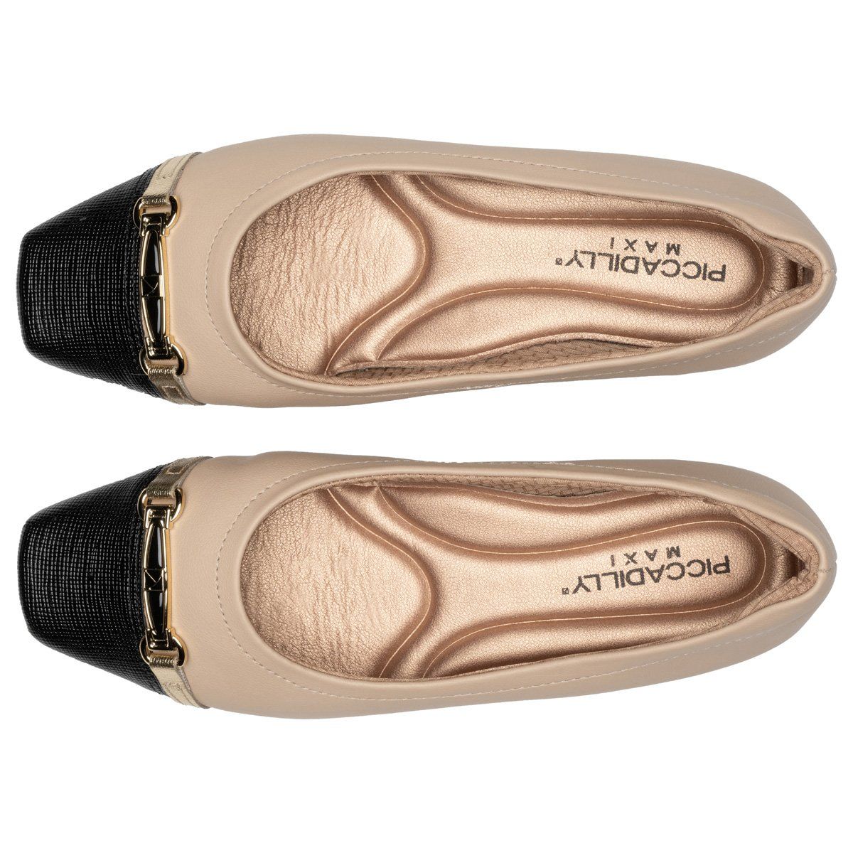 PICCADILLY - Zapato Mujer Negro/Oro Fernanda Piccadilly