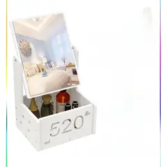 GENERICO - Organizador con Cajon y Espejo Cuadrado- Diseño Moderno para Decoración del Hogar