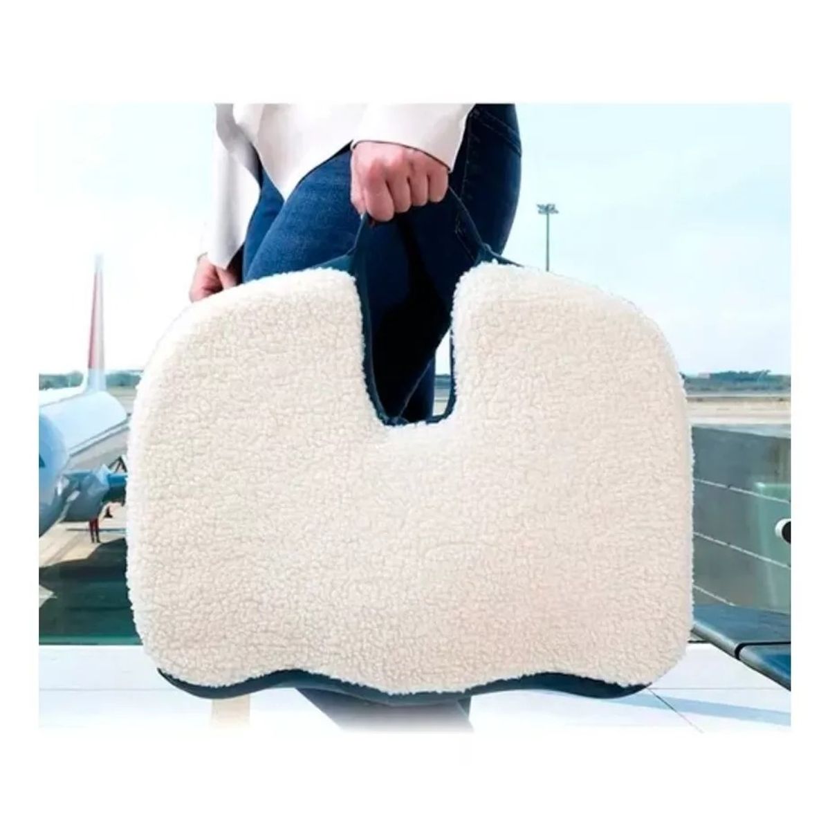 GENERICO - Cojín Asiento Viscoelástico Gel Ortopédico Coxis Terapéuticoa