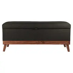 GENERICO - Banqueta con Baúl Incy Grafito Omega 120x40x50 cm Máxima Design