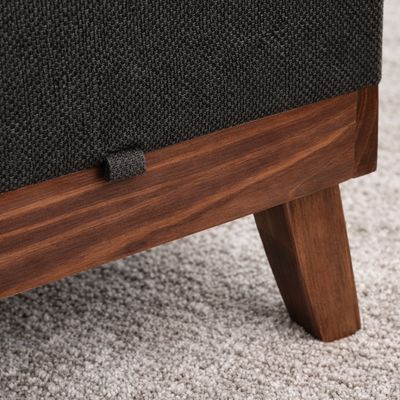 Imagen 2 del producto Banqueta con Baúl Incy Grafito Omega 120x40x50 cm Máxima Design