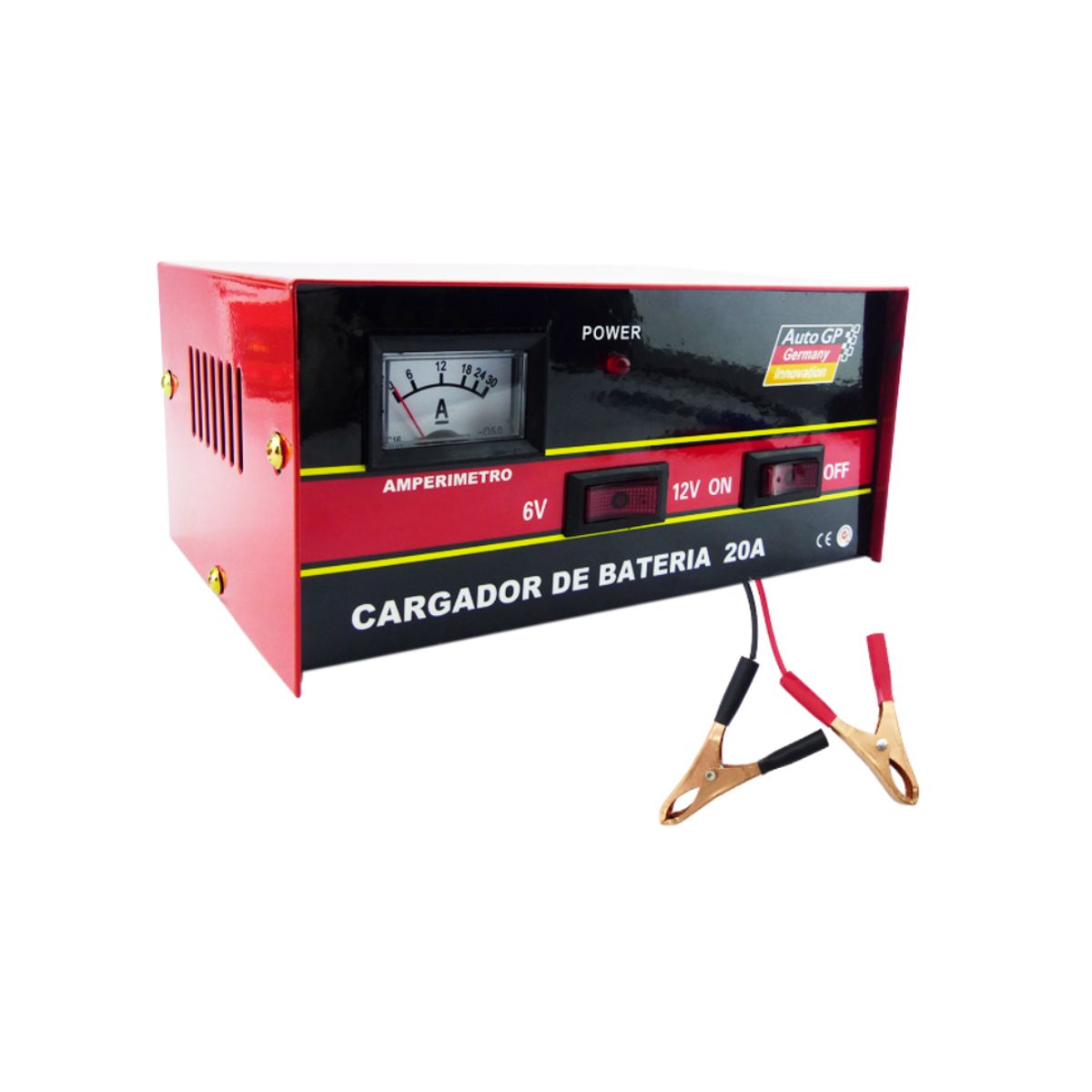 GENERICO - CARGADOR DE BATERIA PARA  AUTOS Y MOTOS  6V-12V 20 AMPERES