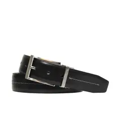CRAFTMEN - Cinturón de hombre Lewis Reversible Negro 100% cuero natural