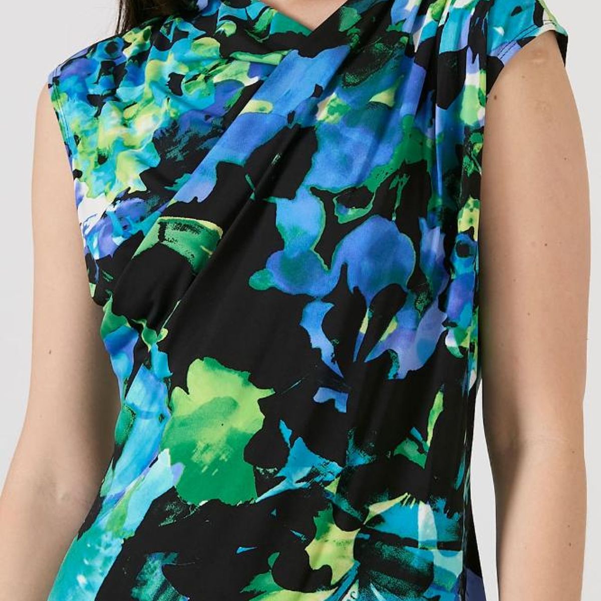 PRIVILEGE - Vestido verde flores 1138