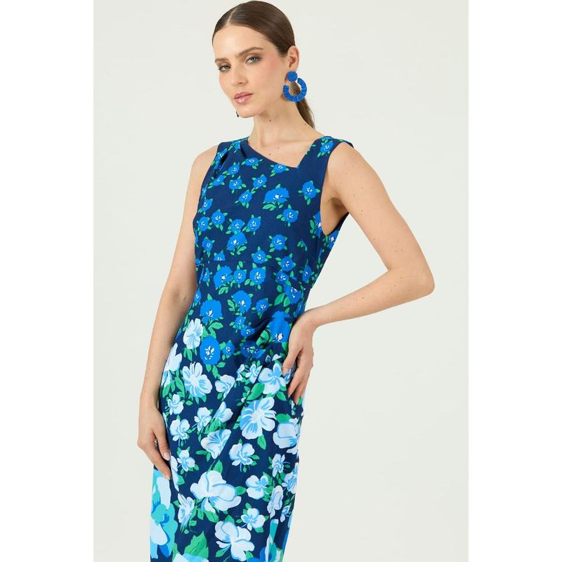 PRIVILEGE - Vestido azul flores PRIVILEGE - Azul