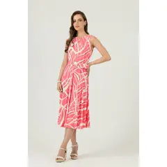 PRIVILEGE - Vestido coral estampado - Coral