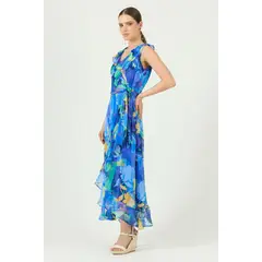 PRIVILEGE - Vestido azul estampado - Azul