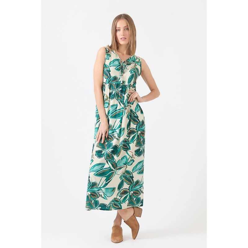 PRIVILEGE - Vestido verde estampado - Verde