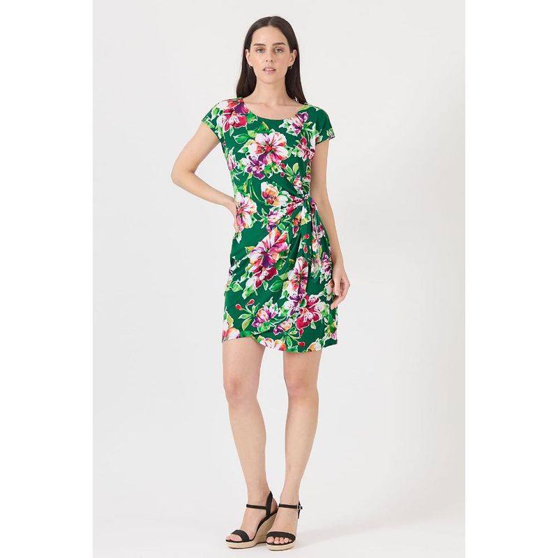 PRIVILEGE - Vestido verde flores PRIVILEGE - Verde