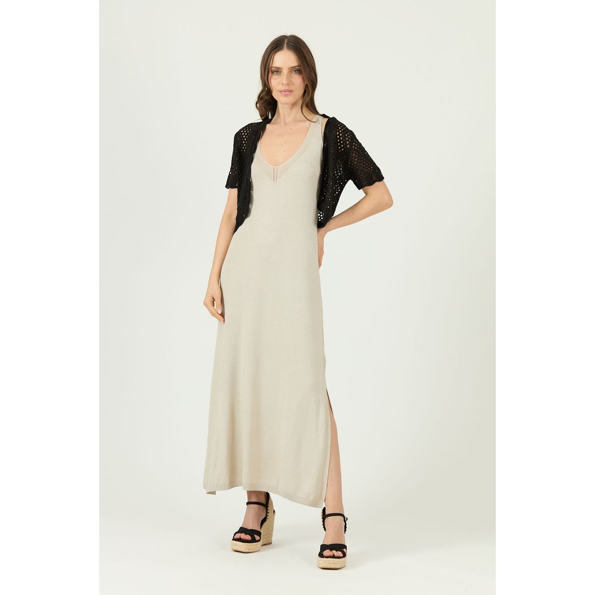 PRIVILEGE - Vestido arena 1379