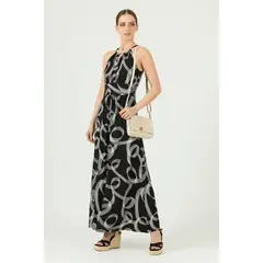 PRIVILEGE - Vestido negro estampado - Negro