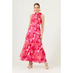 PRIVILEGE - Vestido rosa estampado - Rosa