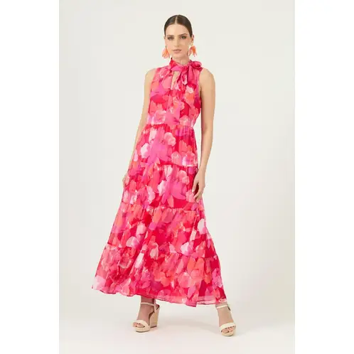 PRIVILEGE - Vestido rosa estampado - Rosa