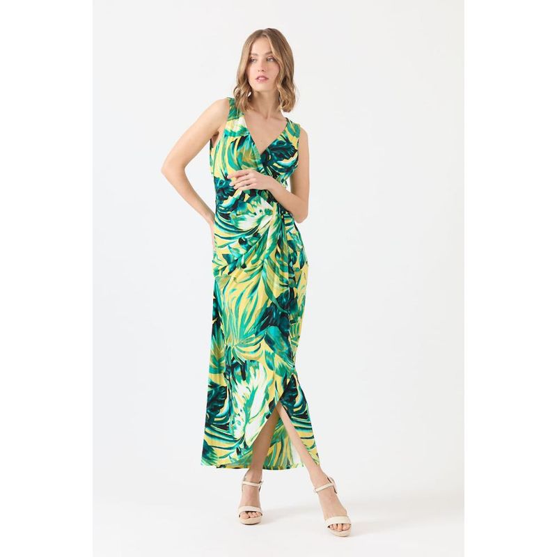 PRIVILEGE - Vestido verde estampado - Verde