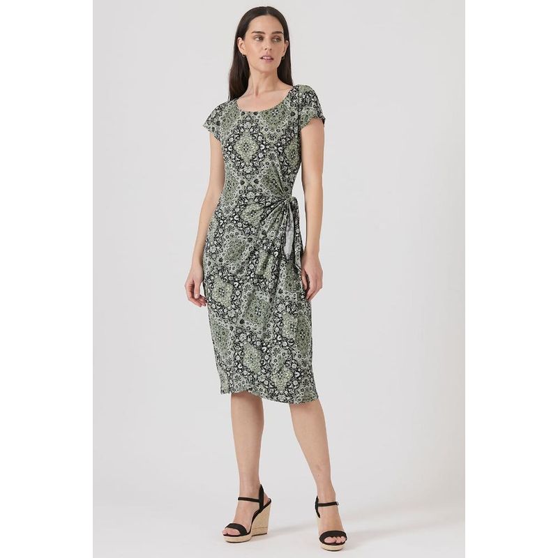 PRIVILEGE - Vestido verde estampado - Verde
