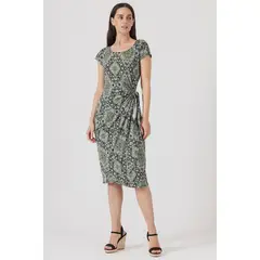 PRIVILEGE - Vestido verde estampado - Verde