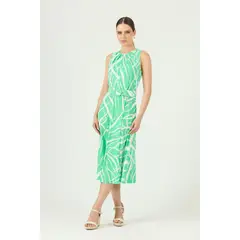PRIVILEGE - Vestido verde estampado - Verde
