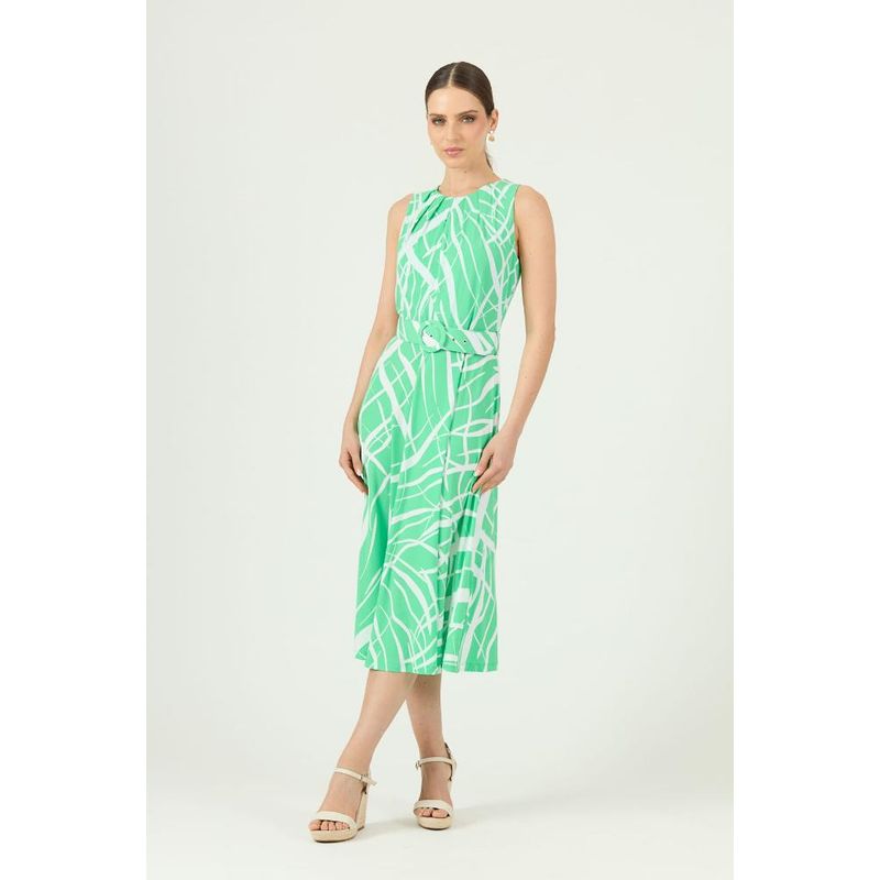 PRIVILEGE - Vestido verde estampado - Verde