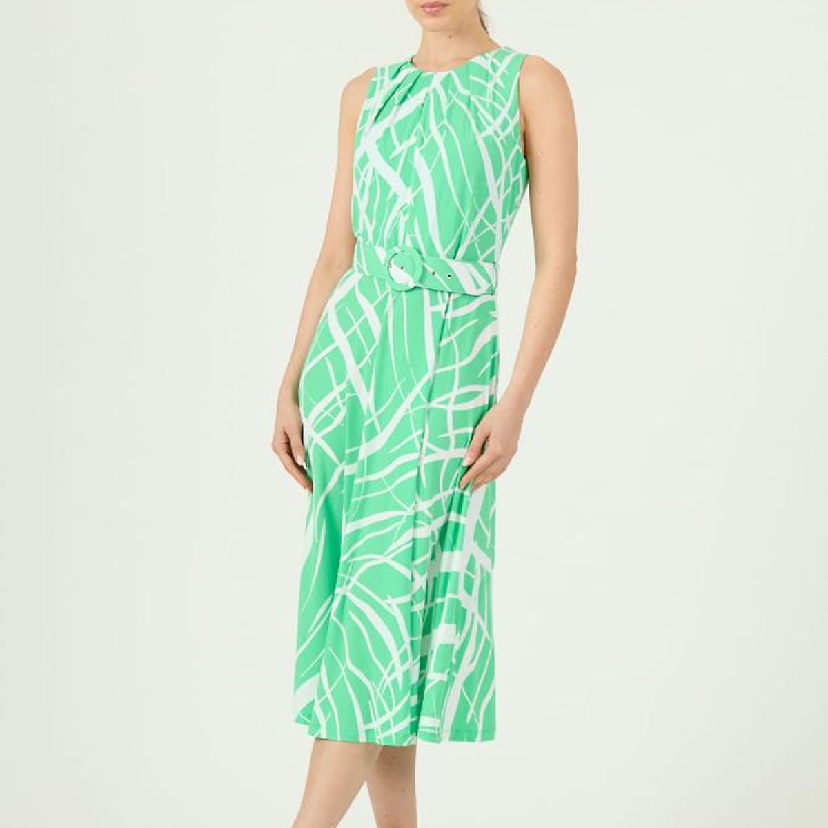 PRIVILEGE - Vestido verde estampado 1376