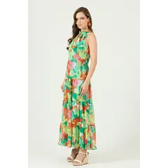 PRIVILEGE - Vestido verde estampado - Verde