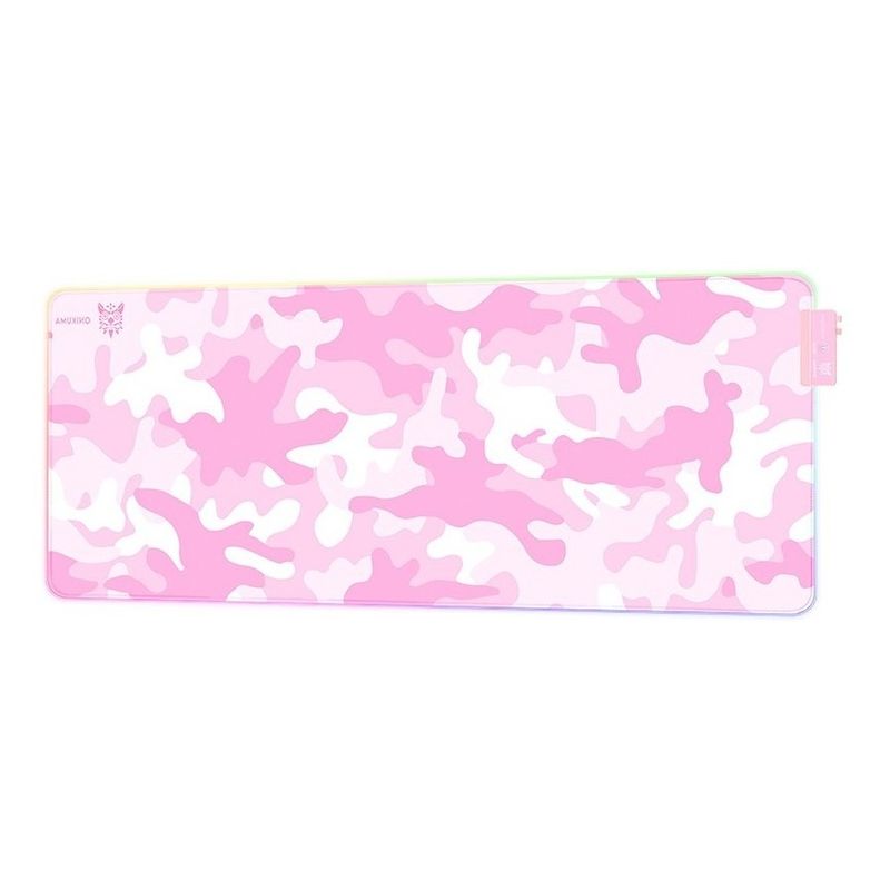 ONIKUMA - Mouse Pad Gamer Rosa Led Rgb Onikuma G5 Rosa Xl Con Luz
