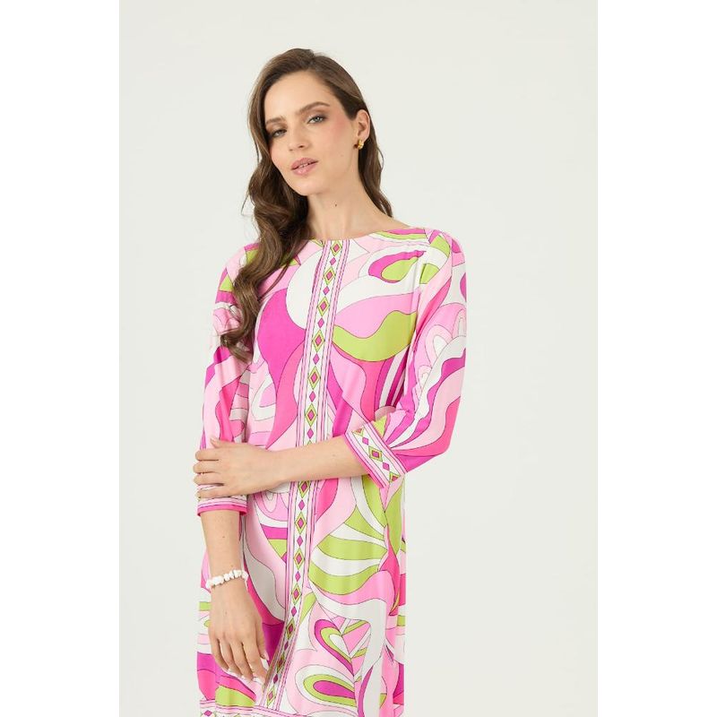 PRIVILEGE - Vestido rosa estampado - Rosa
