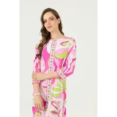 PRIVILEGE - Vestido rosa estampado - Rosa