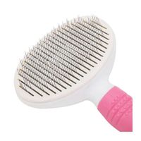 Cepillo Mascota Deslanador Pelo Limpio Rosa