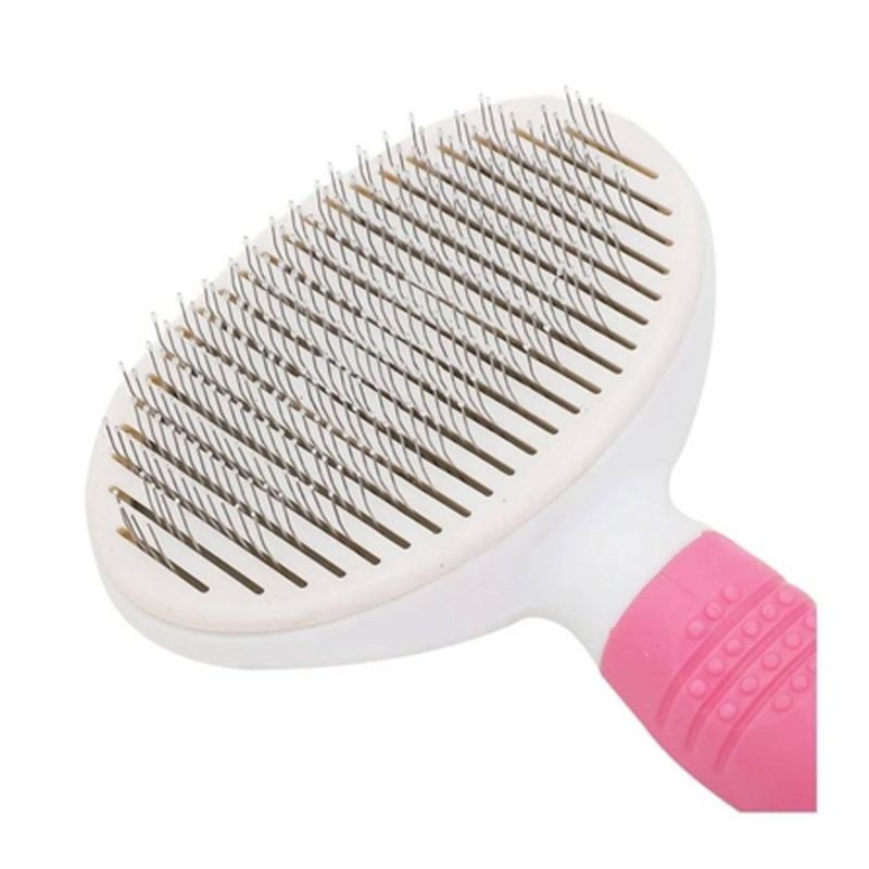 GENERICO - Cepillo Mascota Deslanador Pelo Limpio Rosa