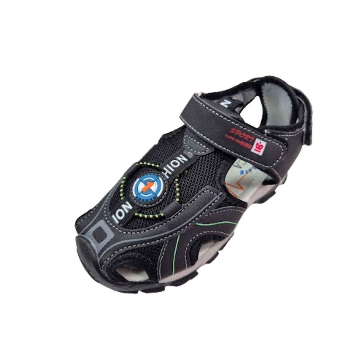 VINNYS OUTLET - Sandalia Niño Negro Velcro