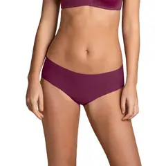 LEONISA - Calzón pantaleta invisible ultraplano sin elásticos y de pocas costuras 012722 Vino Tinto