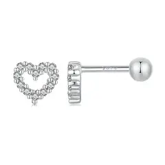 LA GARZA - Piercing Plata Aros Mujer Corazon