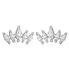 LA GARZA - Piercing Plata Aros Mujer Corona.-