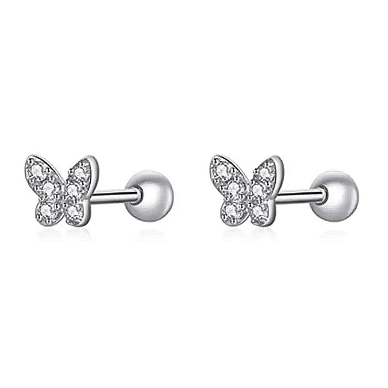 LA GARZA - Piercing Plata Aros Mujer Mariposa