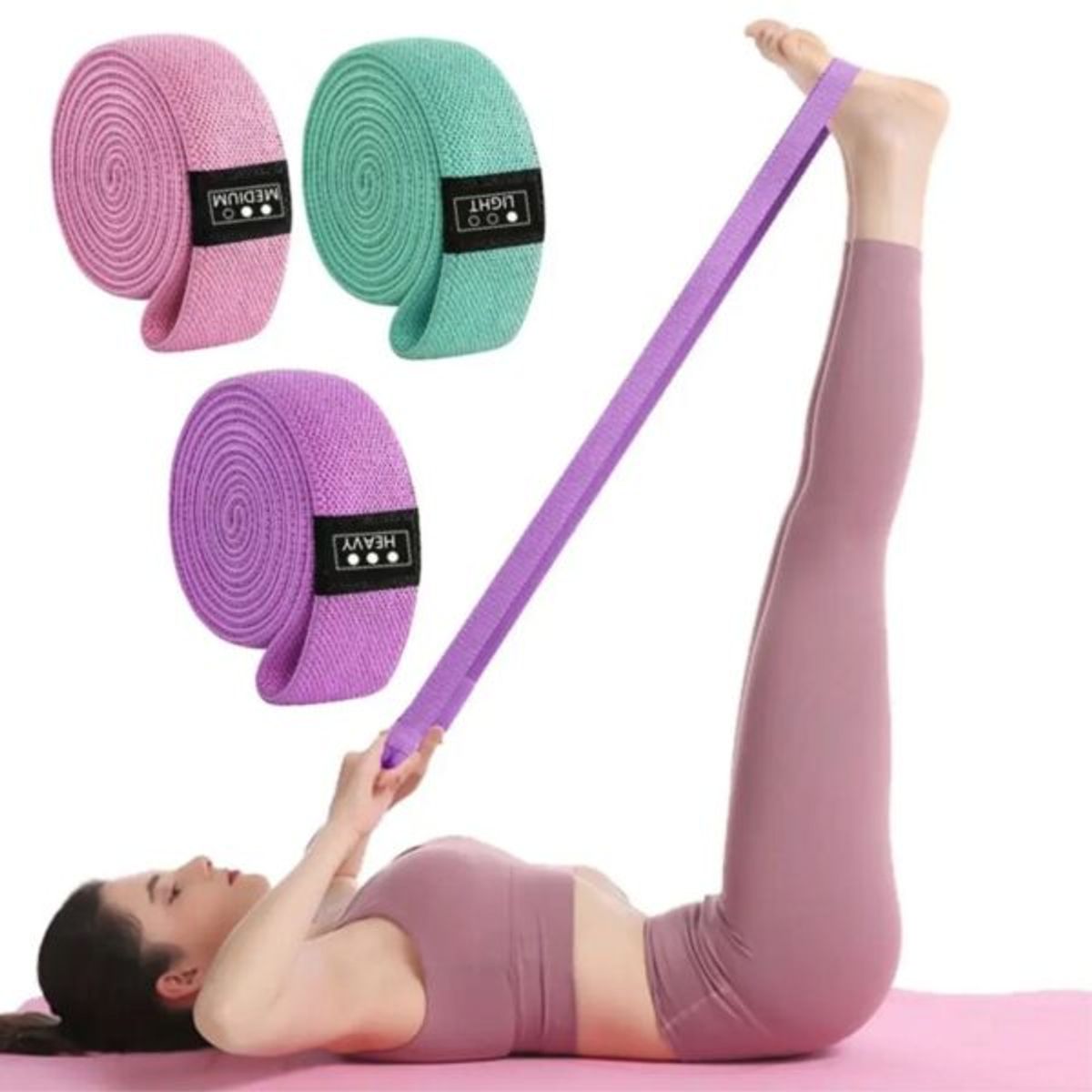 GENERICO - Set de Bandas Ejercicio Extra Largas