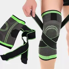 GENERICO - Venda Elástica Ajustable Para Rodilla Con Velcro Verde