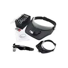 GENERICO - Lentes Visera Lupa Con Luz Led 4 Lentes Ajustables black