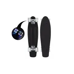 GENERICO - Skate Penny Patineta Negro Ruedas Led Niños Negro