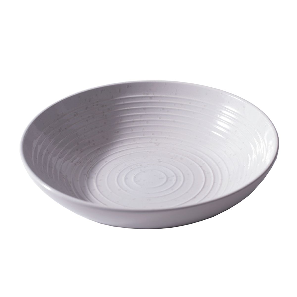 GENERICO - Plato Hondo Sopero Cerámica Relieve Círculos 222x49mm X4