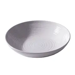 GENERICO - Plato Hondo Sopero Cerámica Relieve Círculos 222x49mm X4