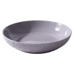 GENERICO - Plato Hondo Sopero Cerámica Geométrico Gris 214x48mm X4