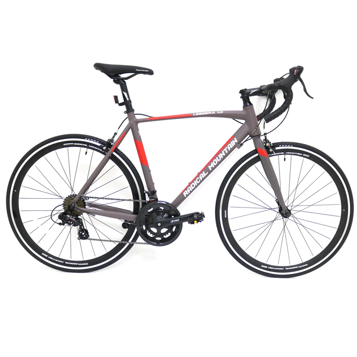 RADICAL MOUNTAIN - Bicicleta Radical Mountain 700C Ruta Leggera 1 Gris/Rojo SM