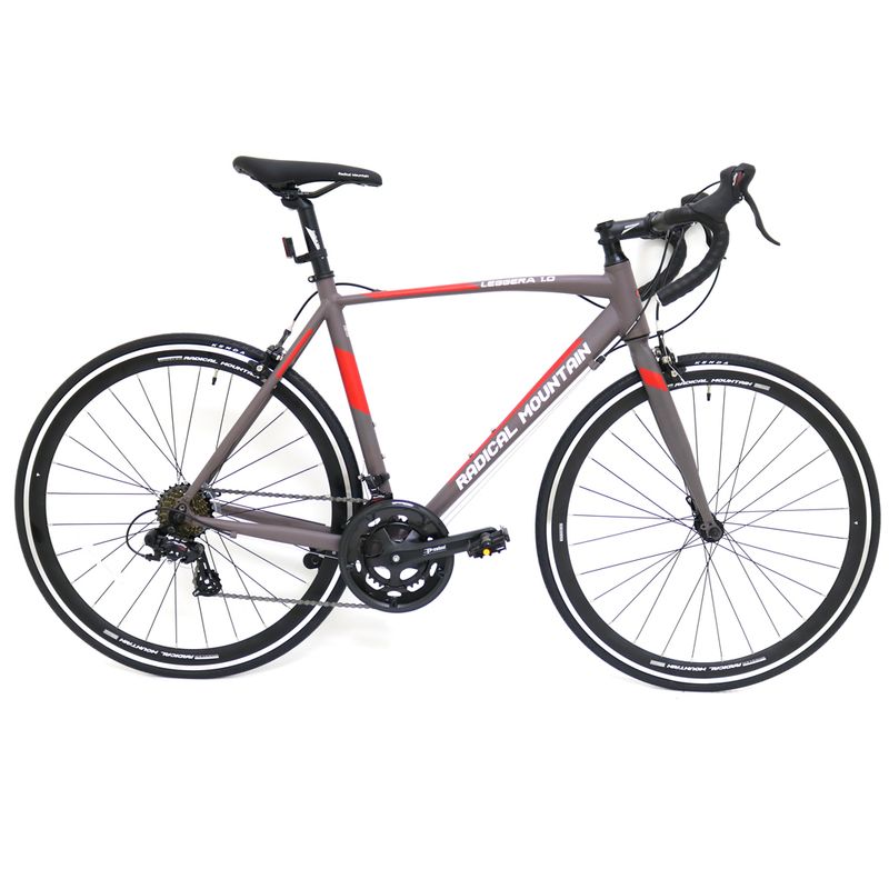 RADICAL MOUNTAIN - Bicicleta Radical Mountain 700C Ruta Leggera 1 Gris/Rojo SM