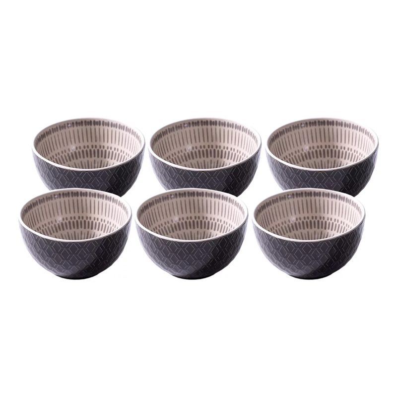 GENERICO - Tazón De Arroz Pocillo Bowl Japonés Cerámica 115x62mm X6