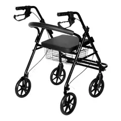 GENERICO - Andador Burrito Plegable 4 Ruedas Con Canasto Y Reposapies 3002B