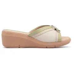 PICCADILLY - Sandalia Mujer Anabela Cecilia Marfil/verde 547