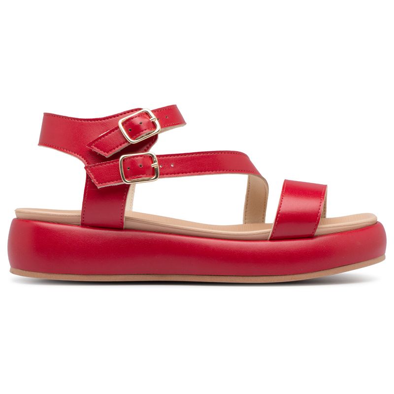 PICCADILLY - Sandalia Mujer Anabela Sol Rojo Piccadilly